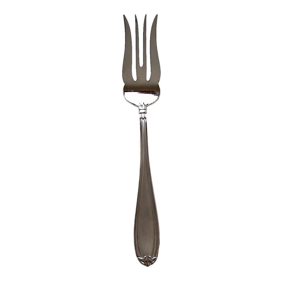 Princess House BARRINGTON Large Cold Meat Serving Fork 18/10 Stainless 10"